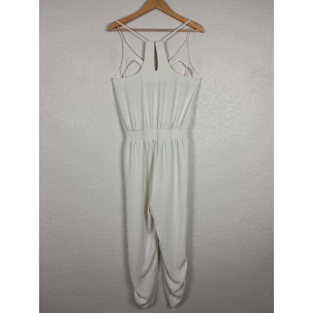 Revolve Amanda Uprichard Womens Lowell Jumpsuit Sz Small Ivory Minimalist Resort - Picture 6 of 11